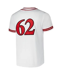Lids Men's White Rolling Stones Baseball Fashion Jersey