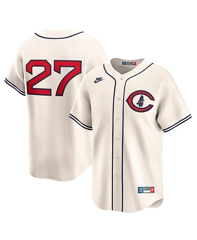 Nike Men's Seiya Suzuki Cream Chicago Cubs Throwback Cooperstown Collection Limited Jersey