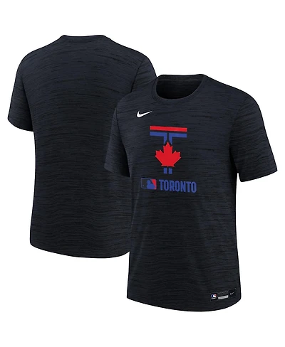 Nike Big Boys and Girls Navy Toronto Blue Jays Authentic Collection City Connect Velocity Performance T-Shirt