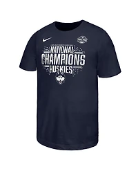 Nike Big Boys and Girls Navy UConn Huskies 2025 Ncaa Women's Basketball National Champions Locker Room T-Shirt
