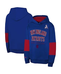 Mitchell & Ness Big Boys and Girls Navy New England Patriots Retro Fleece Pullover Hoodie