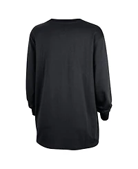 Nike Women's Black Wnba Jump Woman Logo Boyfriend Oversized Long Sleeve T-Shirt