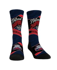 Rock 'Em Men's and Women's Navy UConn Huskies 2025 Ncaa Women's Basketball National Champions Wave Crew Socks