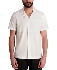 Karl Lagerfeld Paris Men's Textured Tonal Checkered Shirt