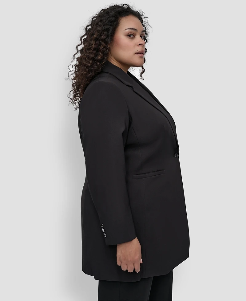 Dkny Plus One-Button Blazer