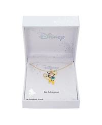 Disney Crystal Minnie Mouse Playing Tennis Pendant Necklace