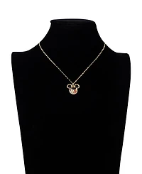 Disney Cubic Zirconia Mickey Mouse Football Shaker Pendant Necklace