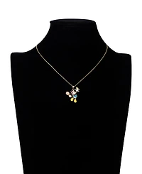Disney Cubic Zirconia Mickey Mouse Football Charm Necklace
