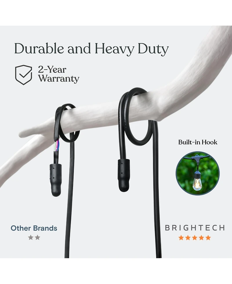 Ambience Pro 27 ft. Outdoor Solar Led 2-Watt String Lights with Warm White Hue