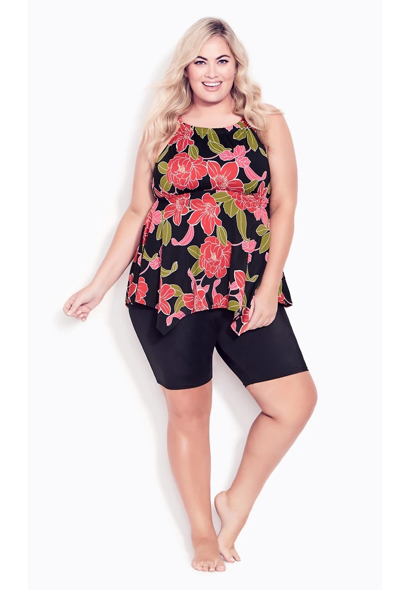 Avenue Women's Handkerchief Print Tankini Top