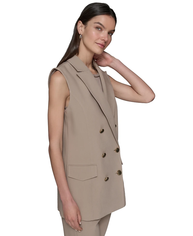Karl Lagerfeld Paris Women's Double-Breasted Vest