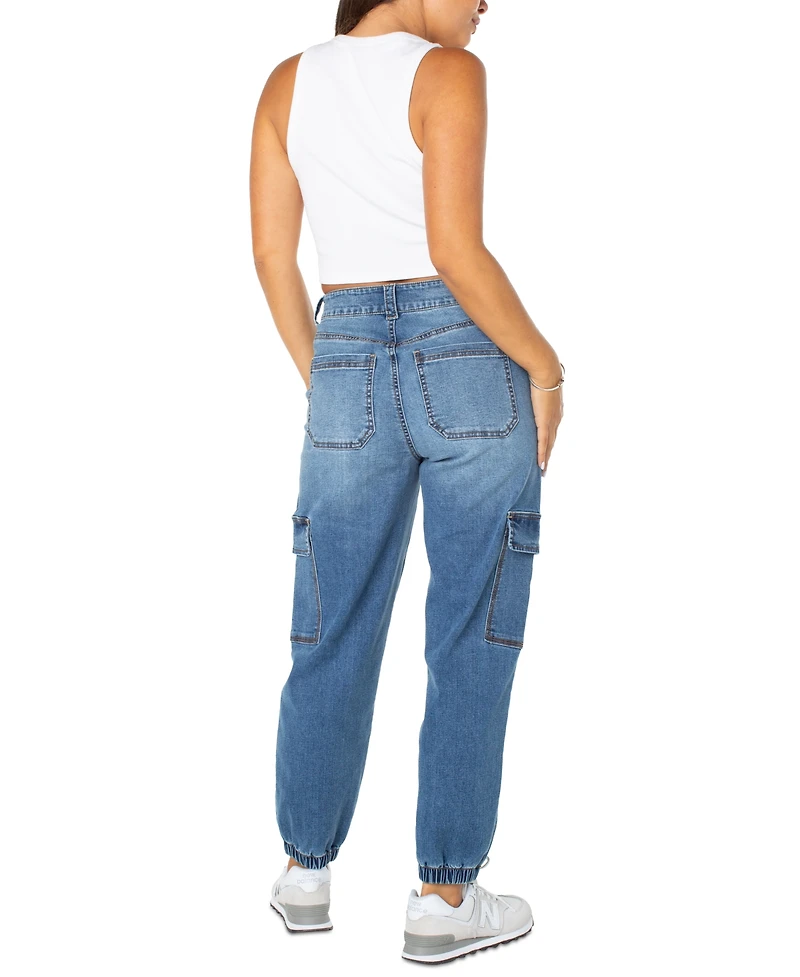 Celebrity Pink Juniors' High Rise Cargo Jogger Jeans