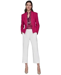 Karl Lagerfeld Paris Women's Peak-Lapel Cropped Jacket