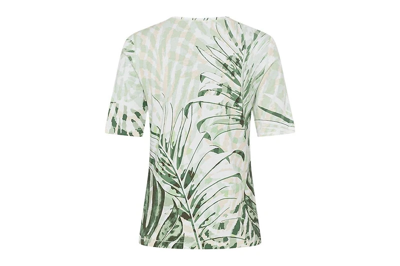 Olsen Women's Embellished Palm Print T-Shirt