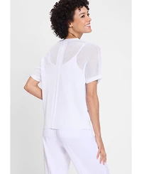 Olsen Women's Waffle Knit Pullover