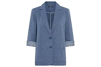 Olsen Women's Classic Cotton Linen Blazer