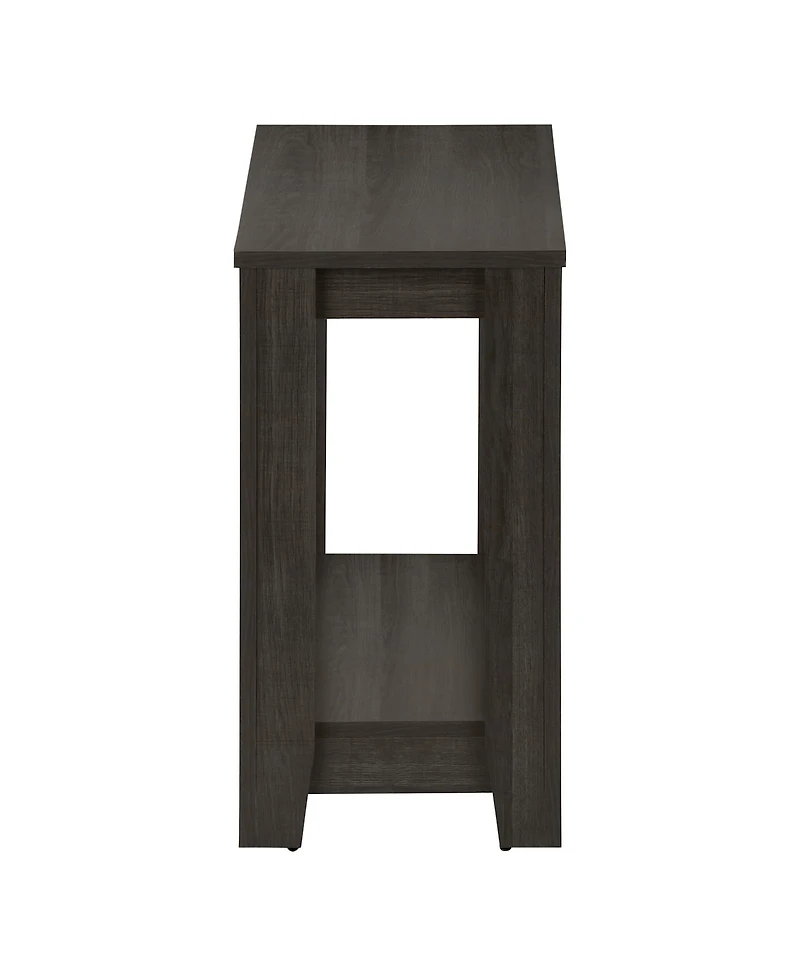 Classic Wood End Table with Shelf for Storage