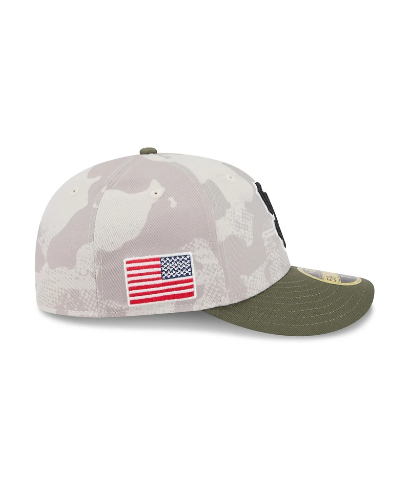 New Era Men's Light Beige/Olive San Francisco Giants 2025 Armed Forces Day Low Profile 59FIFTY Fitted Hat