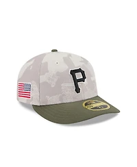 New Era Men's Light Beige/Olive Pittsburgh Pirates 2025 Armed Forces Day Low Profile 59FIFTY Fitted Hat