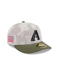 New Era Men's Light Beige/Olive Arizona Diamondbacks 2025 Armed Forces Day Low Profile 59FIFTY Fitted Hat