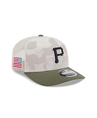New Era Men's Light Beige/Olive Pittsburgh Pirates 2025 Armed Forces Day 9SEVENTY Adjustable Hat