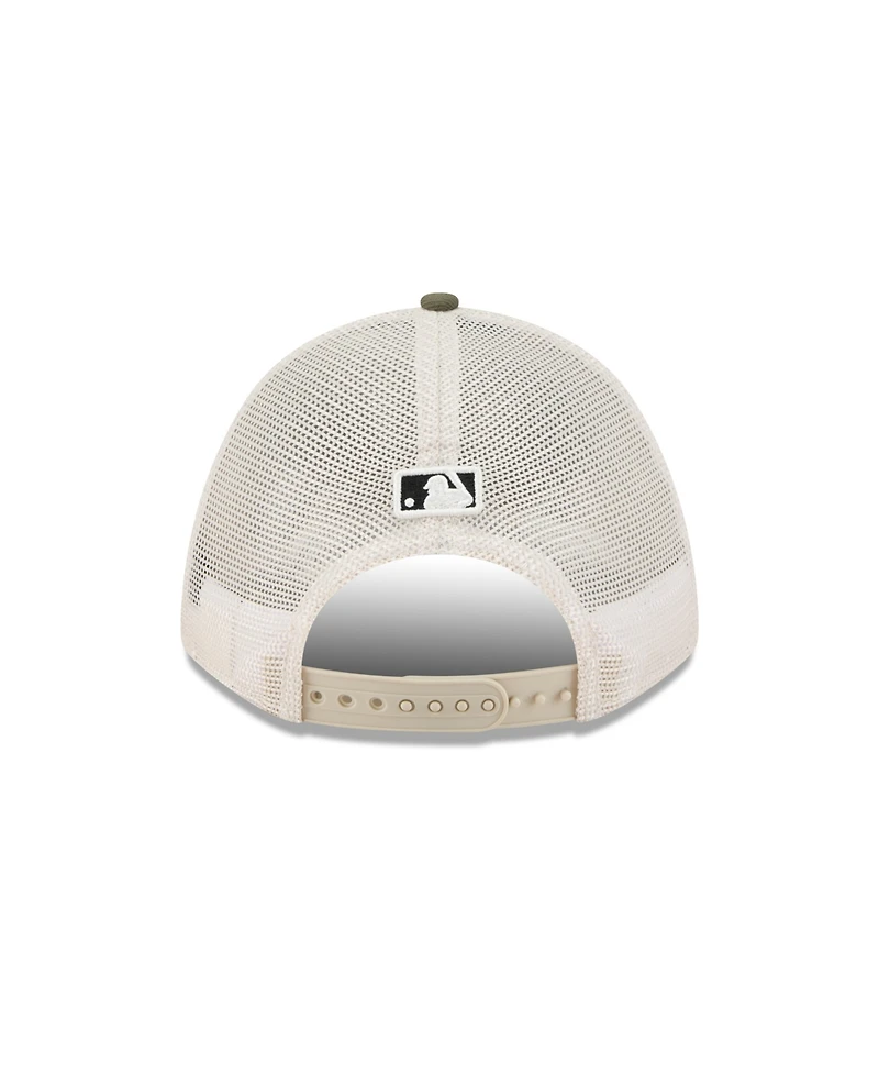 New Era Men's Light Beige/Olive Cleveland Guardians 2025 Armed Forces Day 9FORTY M-Crown A-Frame Adjustable Hat