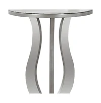 Modern Farmhouse End Table with Glass Top and Glass Frame