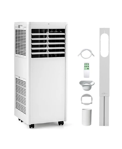 4-in-1 8000 Btu Portable Air Conditioner with Fan and Dehumidifier