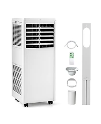 4-in-1 8000 Btu Portable Air Conditioner with Fan and Dehumidifier
