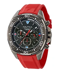 Nautica Men's Chronograph Multi Silicone Watch Set, 46mm