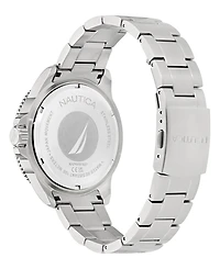 Nautica Men's Analog Silver-Tone Stainless Steel Watch, 46mm