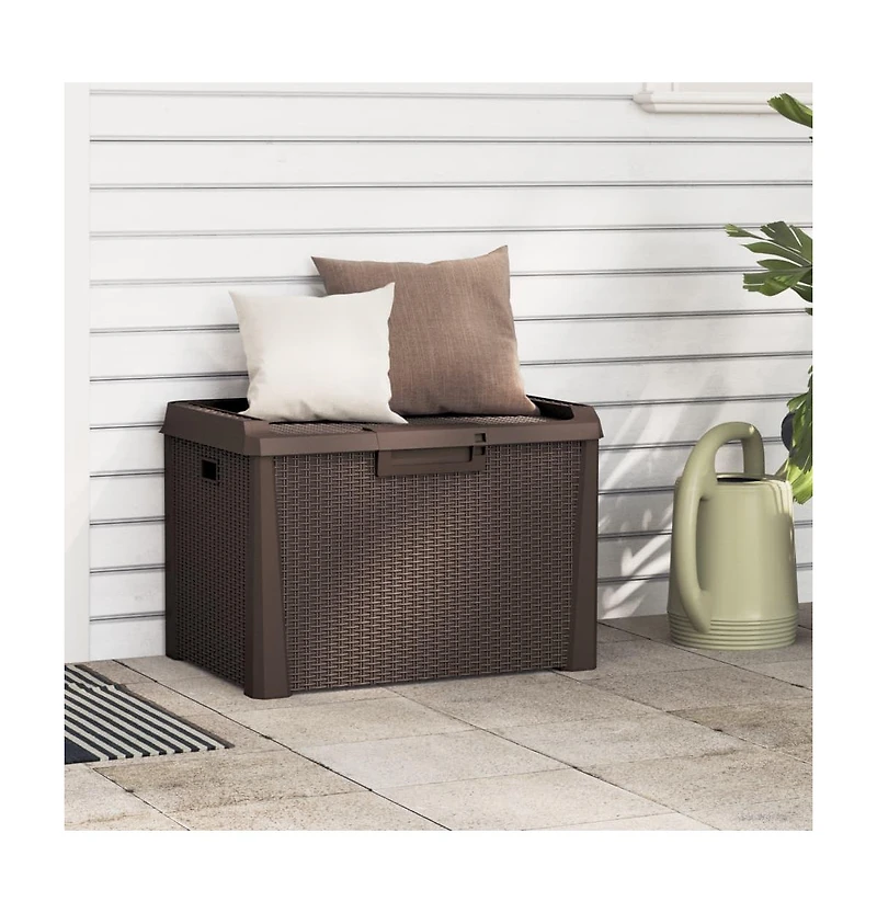 Patio Storage Box Brown 33 gal Pp