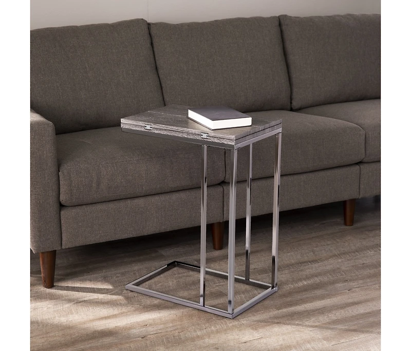 Expandable Rectangular End Table for Living Room or Office Use