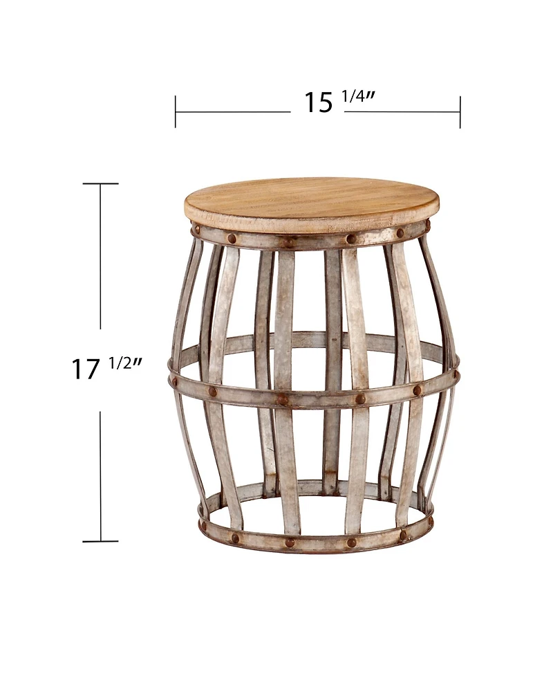 Rustic Wood Round End Table for Compact Spaces and Home Decor