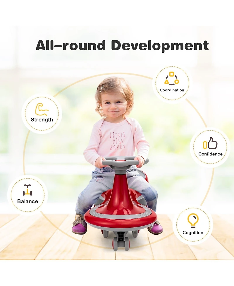Wiggle Car Ride-on Toy with Flashing Wheels