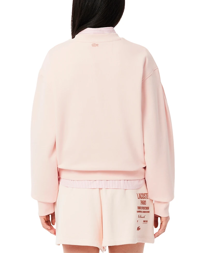 Lacoste Usa Women's Oversized Crewneck Sweatshirt