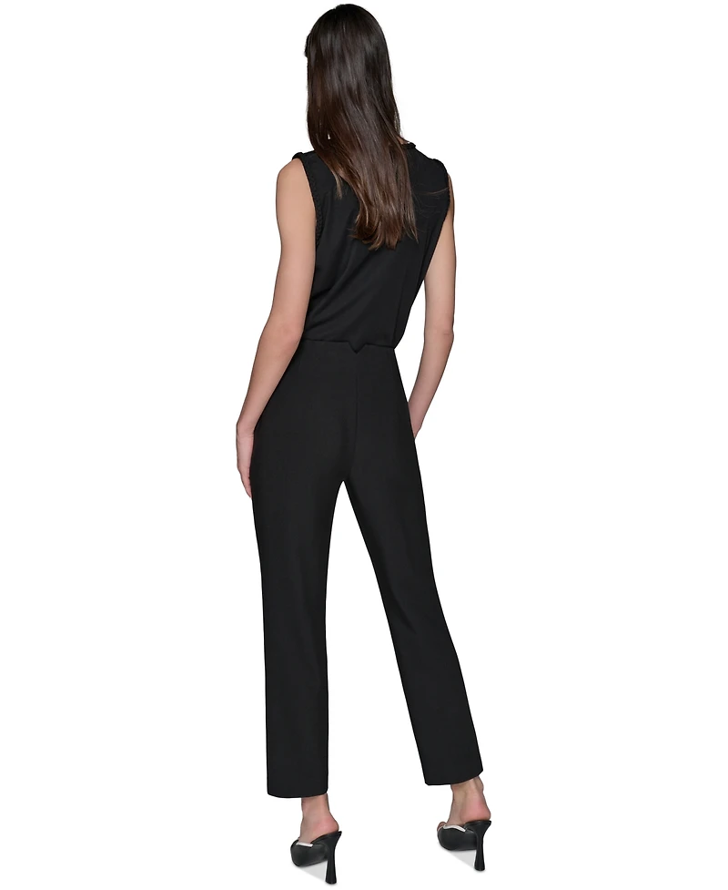 Karl Lagerfeld Paris Women's Seam-Detail Ankle Pants