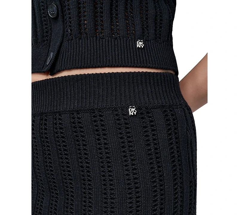 Dkny Jeans Women's Cable Pointelle-Stitch Skirt