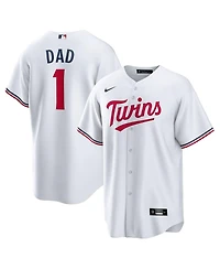 Nike Men's White Minnesota Twins 1 Dad Home Replica Jersey