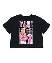 Barbie Toddler Girls Cropped Boxy T-Shirt and Bike Shorts Outfit Set