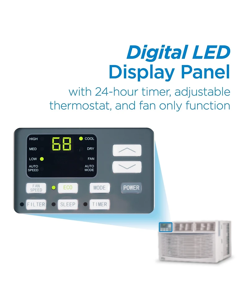 Black+Decker Window Air Conditioner 12,000 Btu, Ac Window Unit Cools Up to 450 Square Feet, Window Ac Unit with Remote Control, 3 Cooling Speeds and F