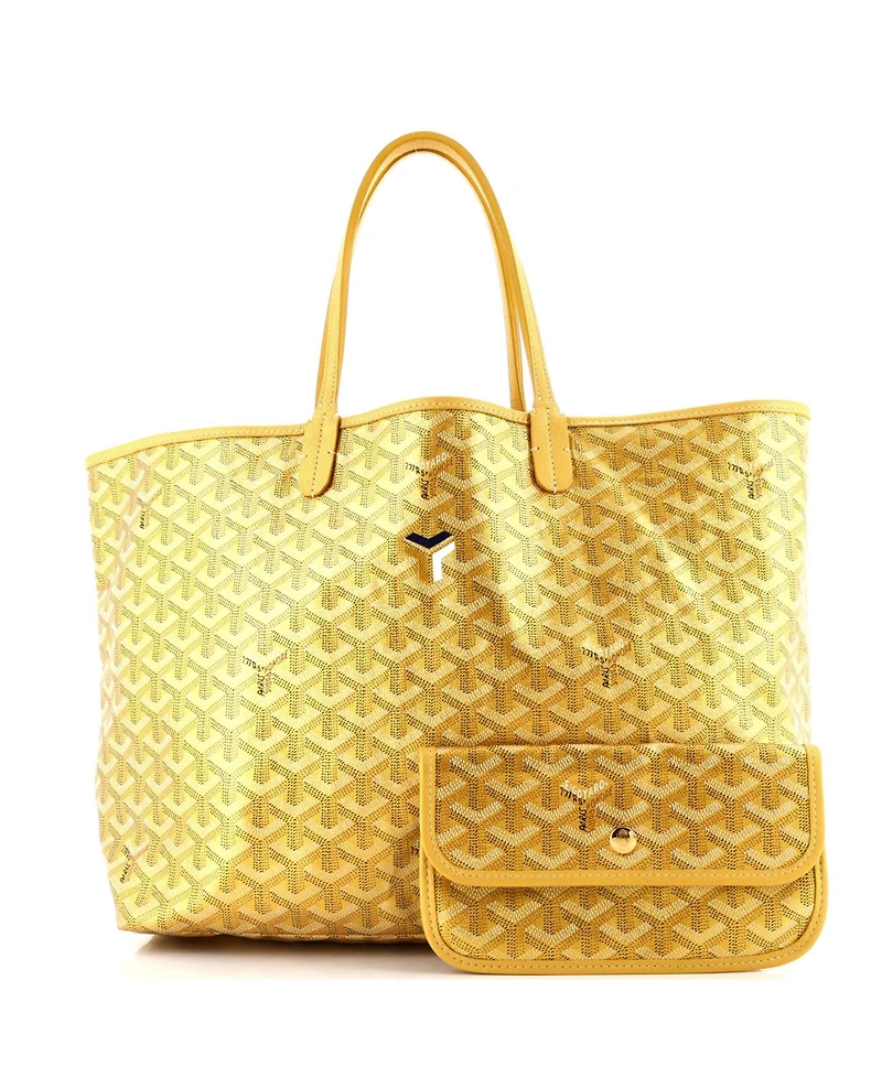 Pre-Owned Goyard Pm Saint Louis Tote Precious Metals Coated Canvas
