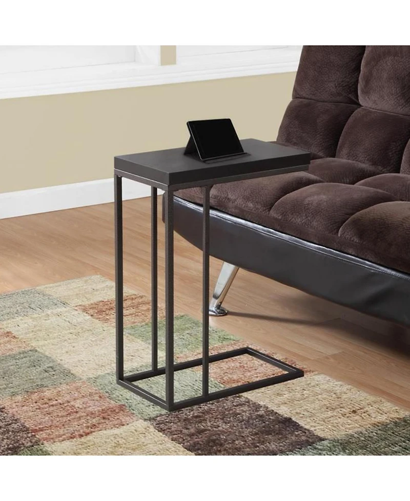Compact Mdf and Metal End Table for Living Room or Bedroom