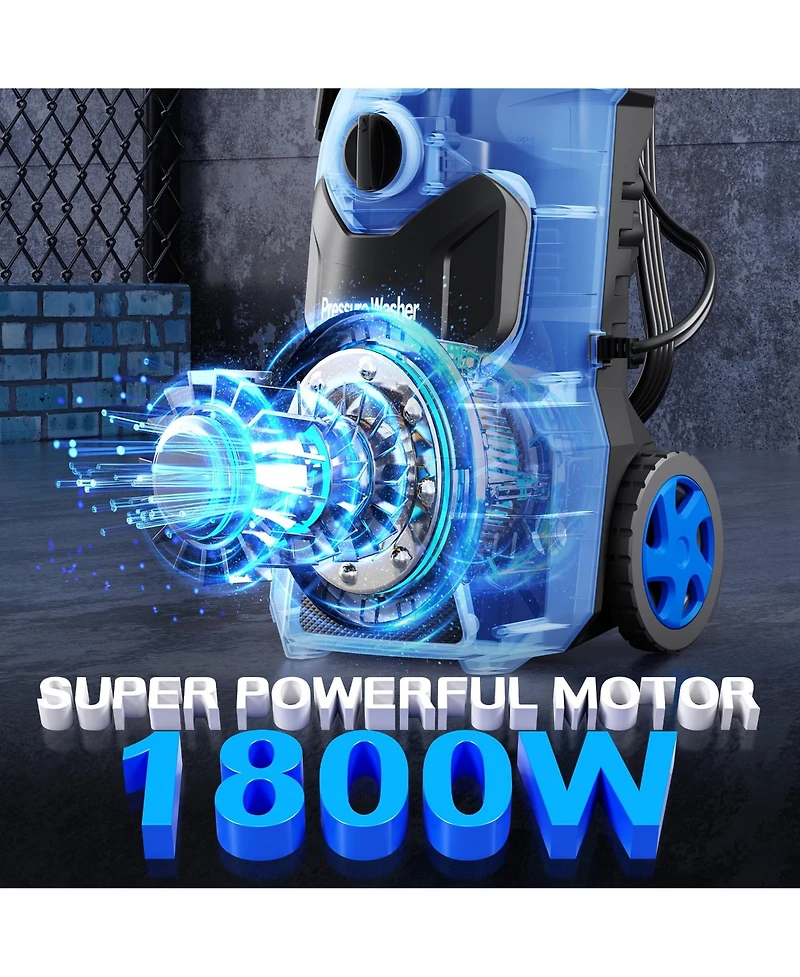 4500 Psi 2.0 Gpm Electric Pressure Washer with Foam Cannon & Hose Reel