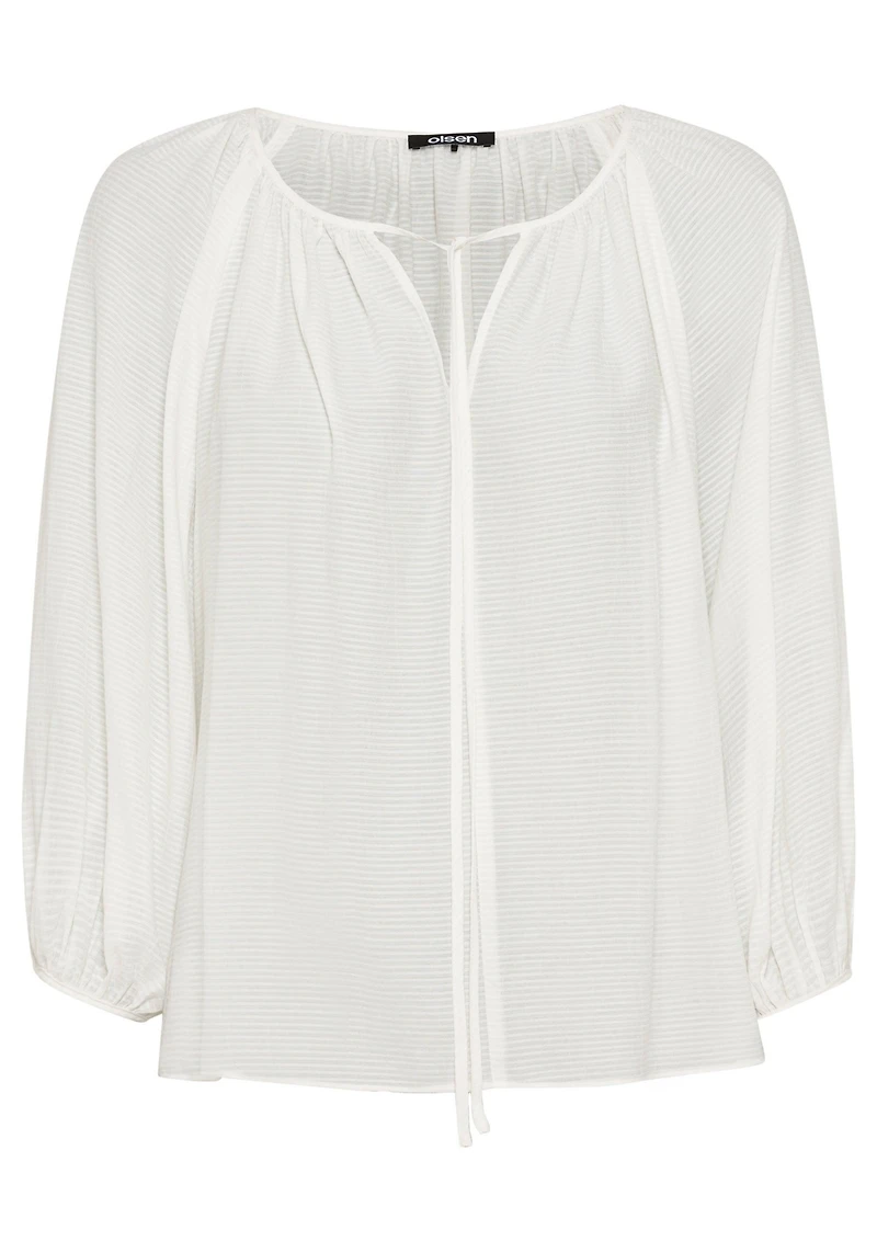 Olsen Women's Tie Neck Tunic Blouse