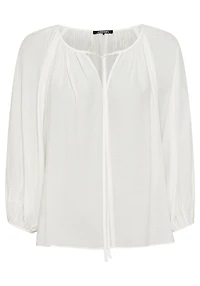Olsen Women's Tie Neck Tunic Blouse
