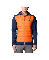 Columbia Men's Navy/Orange Florida Gators Out-Shield Hybrid Full-Zip Hoodie Jacket