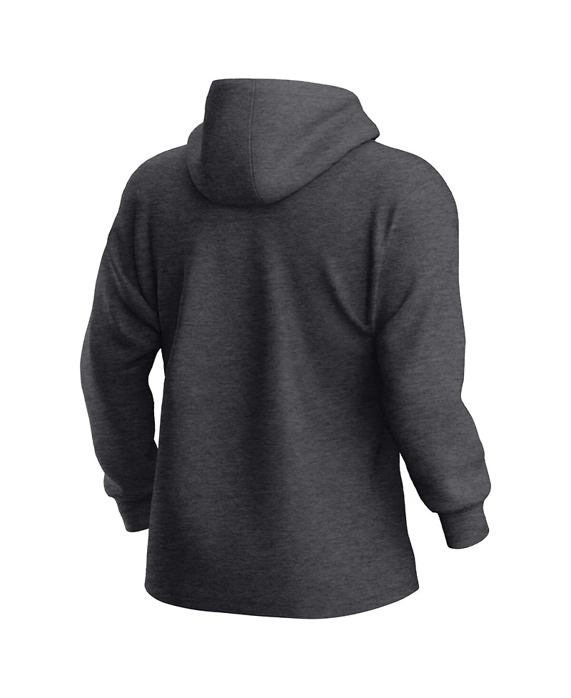Fanatics Men's Heather Charcoal Los Angeles Dodgers Fleece Pullover Hoodie