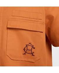 Nike Men's Burnt Orange Club America Ca x Woven Button-Down Shirt