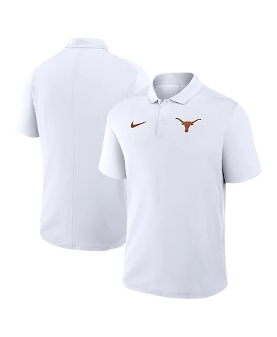 Nike Men's White Texas Longhorns Primetime Victory Primary Logo Performance Polo Shirt